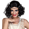 Boland Pruik Flapper zwart met hoofdband DOOS 313