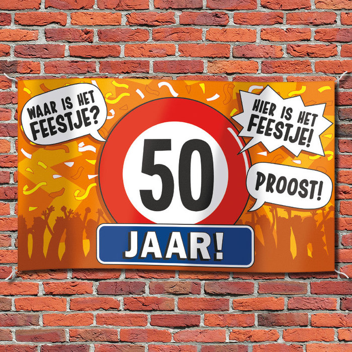Gevelvlag '50 jaar' 90x150cm