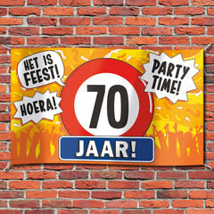 Gevelvlag '70 jaar' 90x150cm