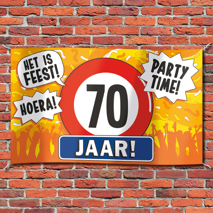 Gevelvlag '70 jaar' 90x150cm