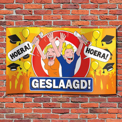 Gevelvlag 'Geslaagd!' 90x150cm