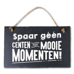 Leisteen 'Spaar geen centen, maar mooie momenten'