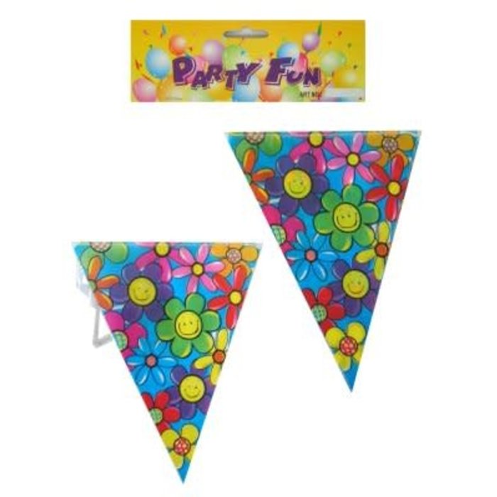 PartyXplosion Vlaggenlijn verjaardag bloem 6meter