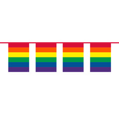 Vlaggenlijn regenboogkleuren 10mtr