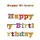 Letterslinger 'Happy Birthday' metallic glitter, 166cm