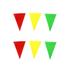 Vlaggenlijn rood/geel/groen 10m