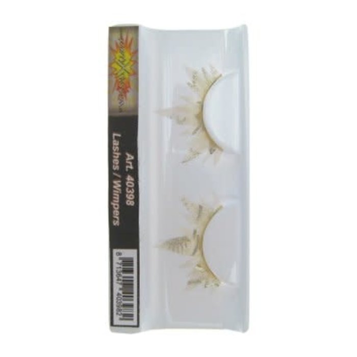 Wimpers stof geel + gouden zonnetje