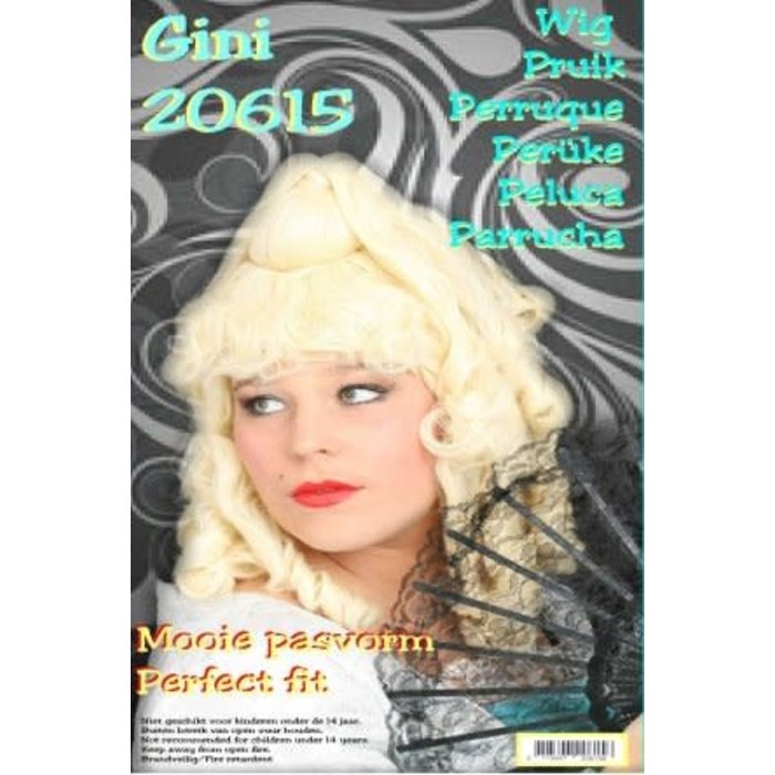 Pruik Gini blond DOOS 214