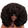 Pruik afro zwart DOOS 145