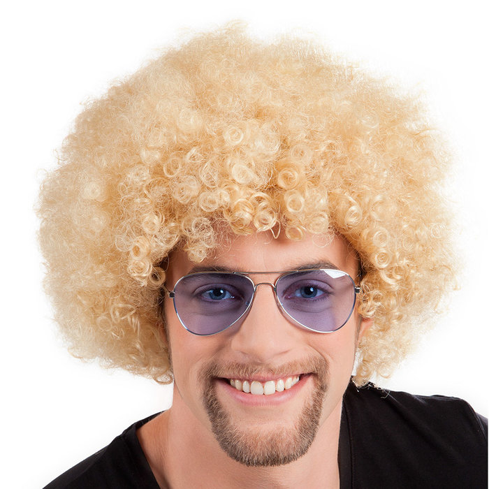 Pruik Afro blond DOOS 200