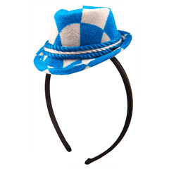 Tiara mini hoedje 'Oktoberfest' blauw/wit