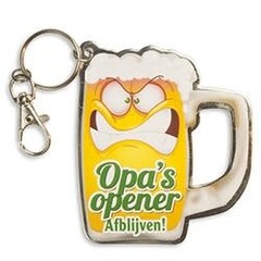 Sleutel hanger/opener 'Opa's Opener. Afblijven!'
