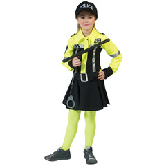 Funny Fashion Politie meisje geel/zwart