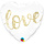 Folie ballon Wit Hartvormig Love  46cm