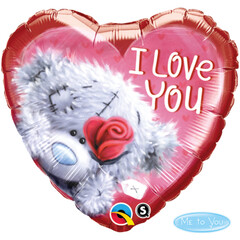 Folat Folie ballon I love You Hart Beertje 46cm
