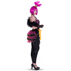 Folat Roze halve tutu circus