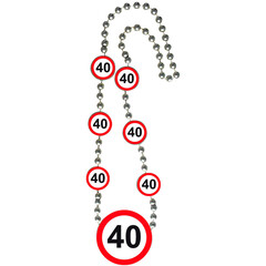 Folat Ketting Verkeersbord 40