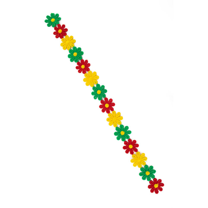 PartyXplosion Bloemetjesband 3m rd-gl-gr