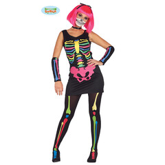Fiestas Guirca Neon skelet dame