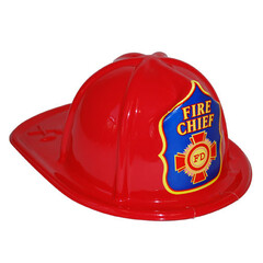 Brandweerhelm rood plastiek