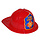 Brandweerhelm rood plastiek