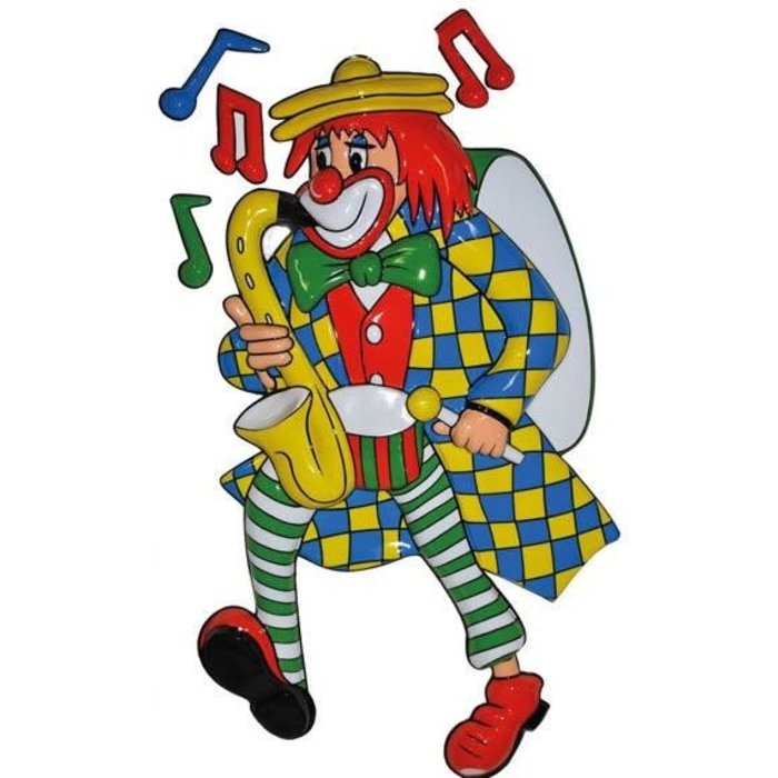 Funny Fashion Deco Clown Saxofoon