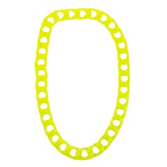 Funny Fashion Halsketting met grote schakels fluo geel