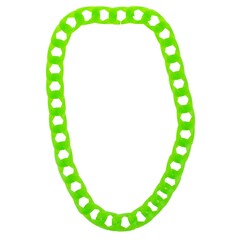 Funny Fashion Halsketting met grote schakels fluo groen