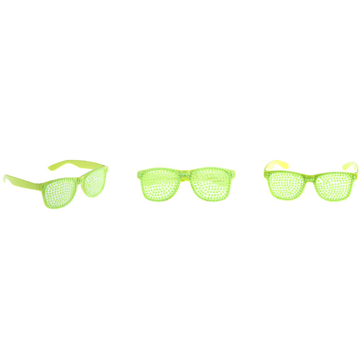 Funny Fashion Bril parels fluo groen