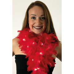 PartyXplosion Boa rood met licht 180 cm. 50 gr.