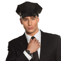 Taxi Chauffeurspet zwart