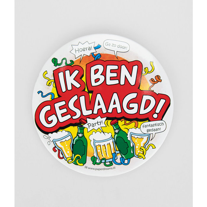 Button XL 'Ik ben Geslaagd!'