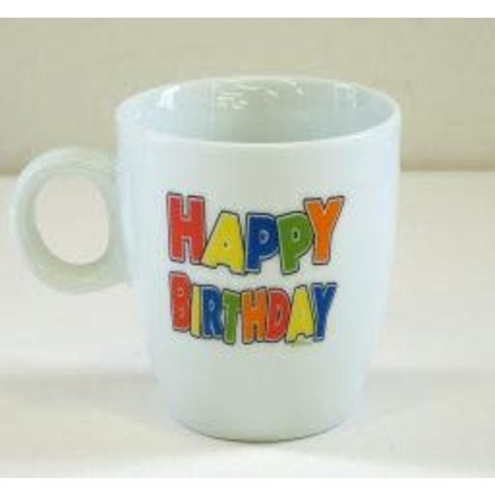 Mok senseo felle kleuren Happy Birthday