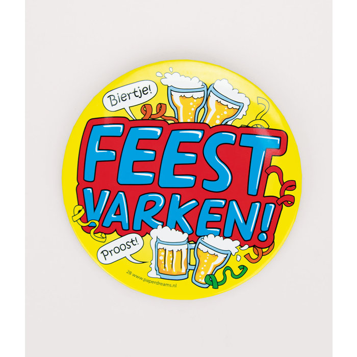 Button XL 'Feestvarken'