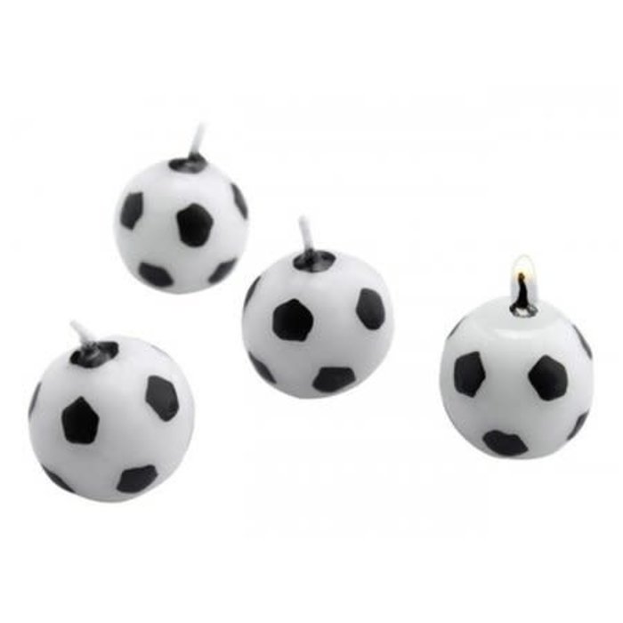 Set van 6 kaarsjes 'Voetbal'