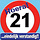 Deco verkeersbord 21 jaar