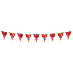 Vlaggenlijn ballons 90 jaar 10mtr