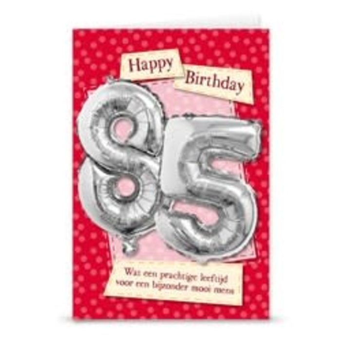 Verjaardagskaart + ballon '85 jaar'