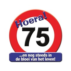 Huldeschild deco verkeersbord 75 jaar