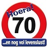 Huldeschild deco verkeersbord 70 jaar