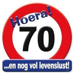 Huldeschild deco verkeersbord 70 jaar