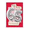 Verjaardagskaart + ballon '65 jaar'