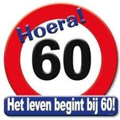 huldeschild deco verkeersbord 60 jaar