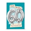 Verjaardagskaart + ballon '60 jaar'
