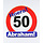 Deco verkeersbord 50 jaar Abraham