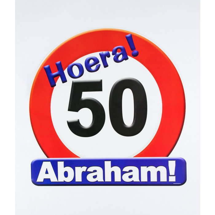 Deco verkeersbord 50 jaar Abraham