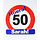 Deco verkeersbord 50 jaar Sarah