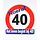 Deco verkeersbord 40 jaar