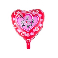 Funny Fashion Folie ballon I Love You hart 52x46 cm