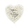 Folie ballon hartje 'With Love' zilver, 45.7cm